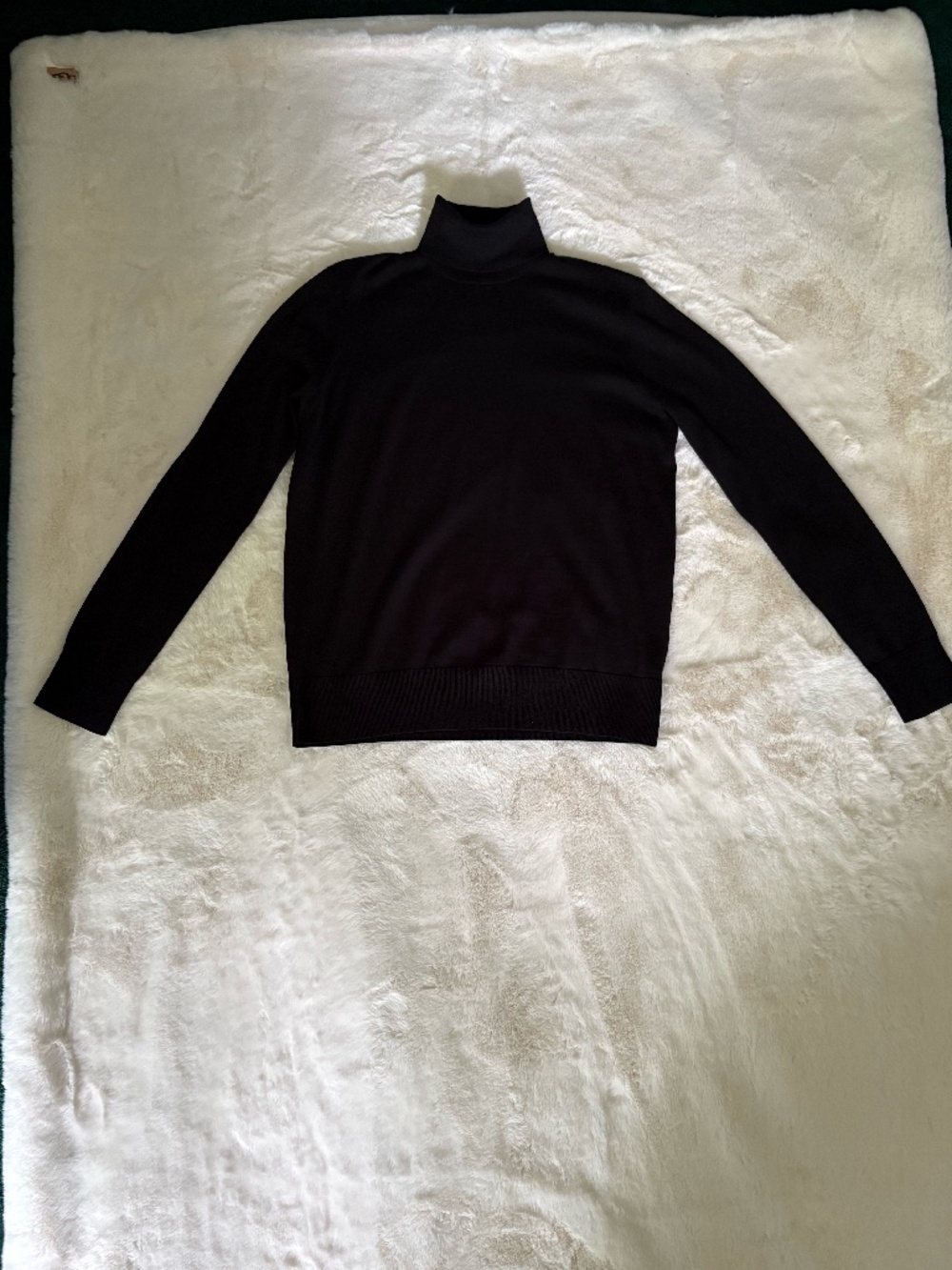 Brooks Brothers Women's Large Black Ultimate Merino Wool Turtleneck